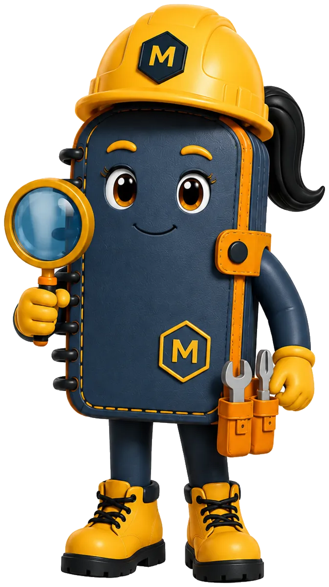 Martine, la mascotte Arti·App, examine les offres à la loupe